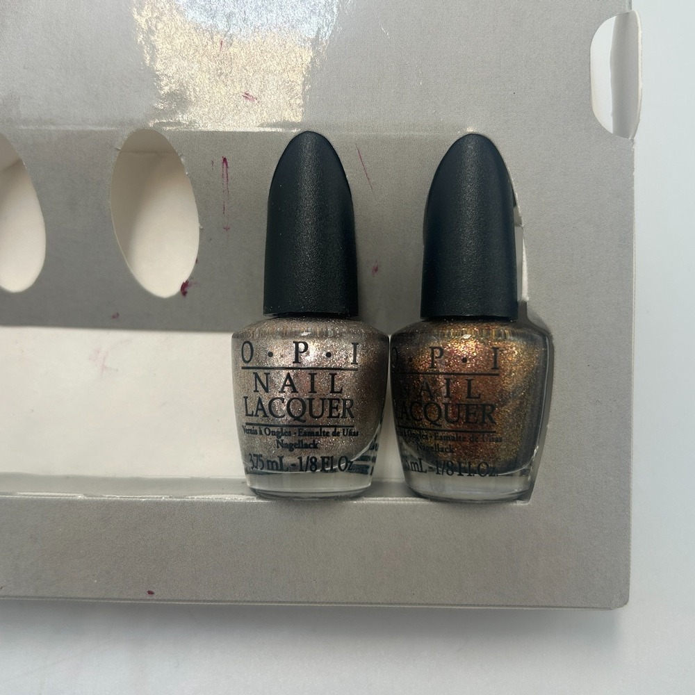 OPI Nail Polish MUPPETS MOST WANTED Mini 2 Bottles Sparkle Gold Silver Lacquer - Picture 4 of 5